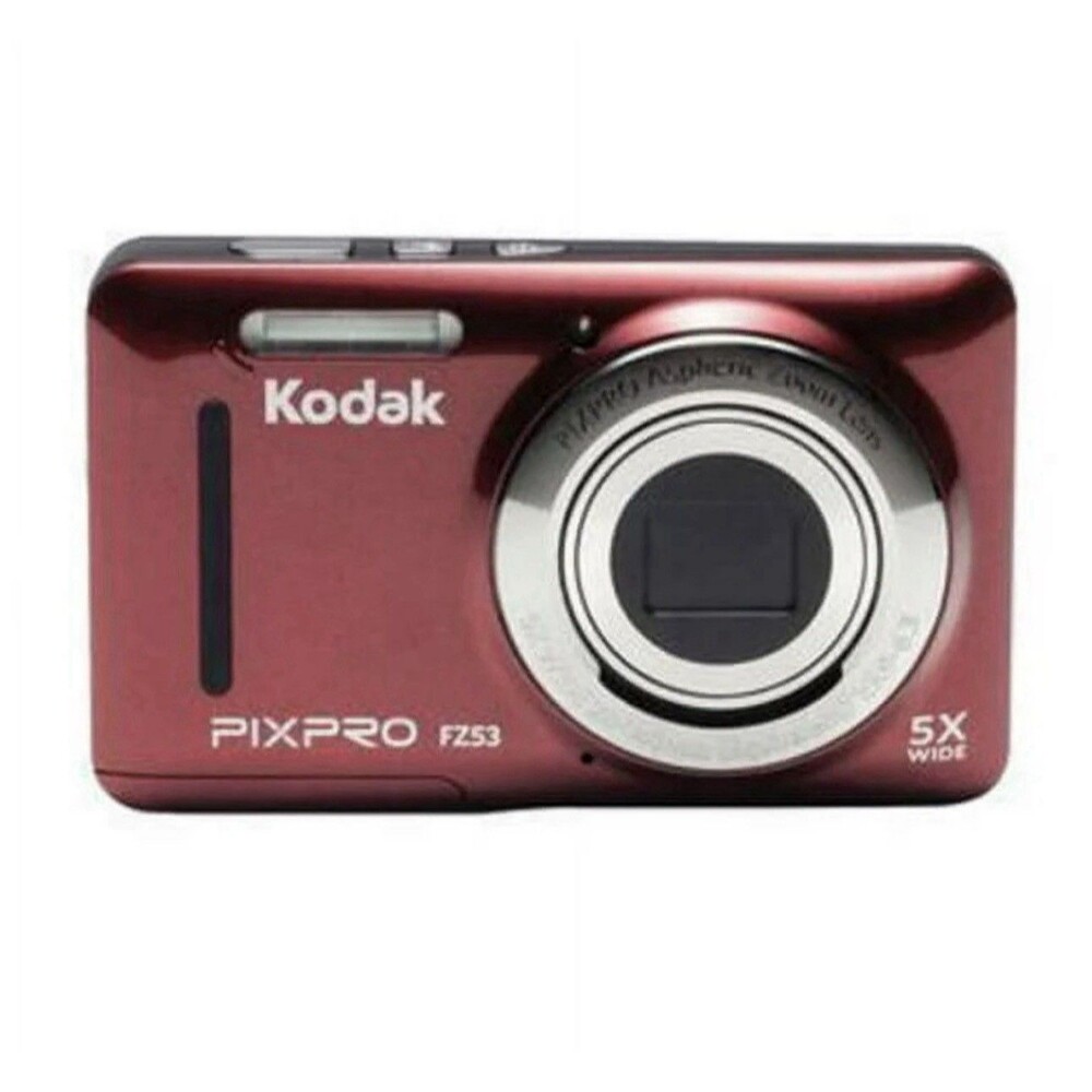 Kodak PIXPRO FZ53 Digital Camera (Red) FZ53-RD W/ USB cord EUC + Swissgear Case